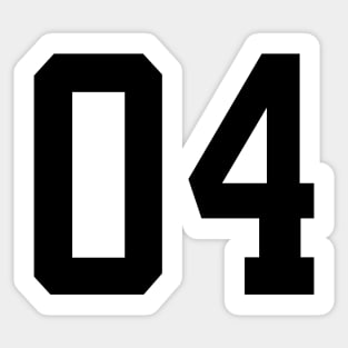 Number 04 Sticker